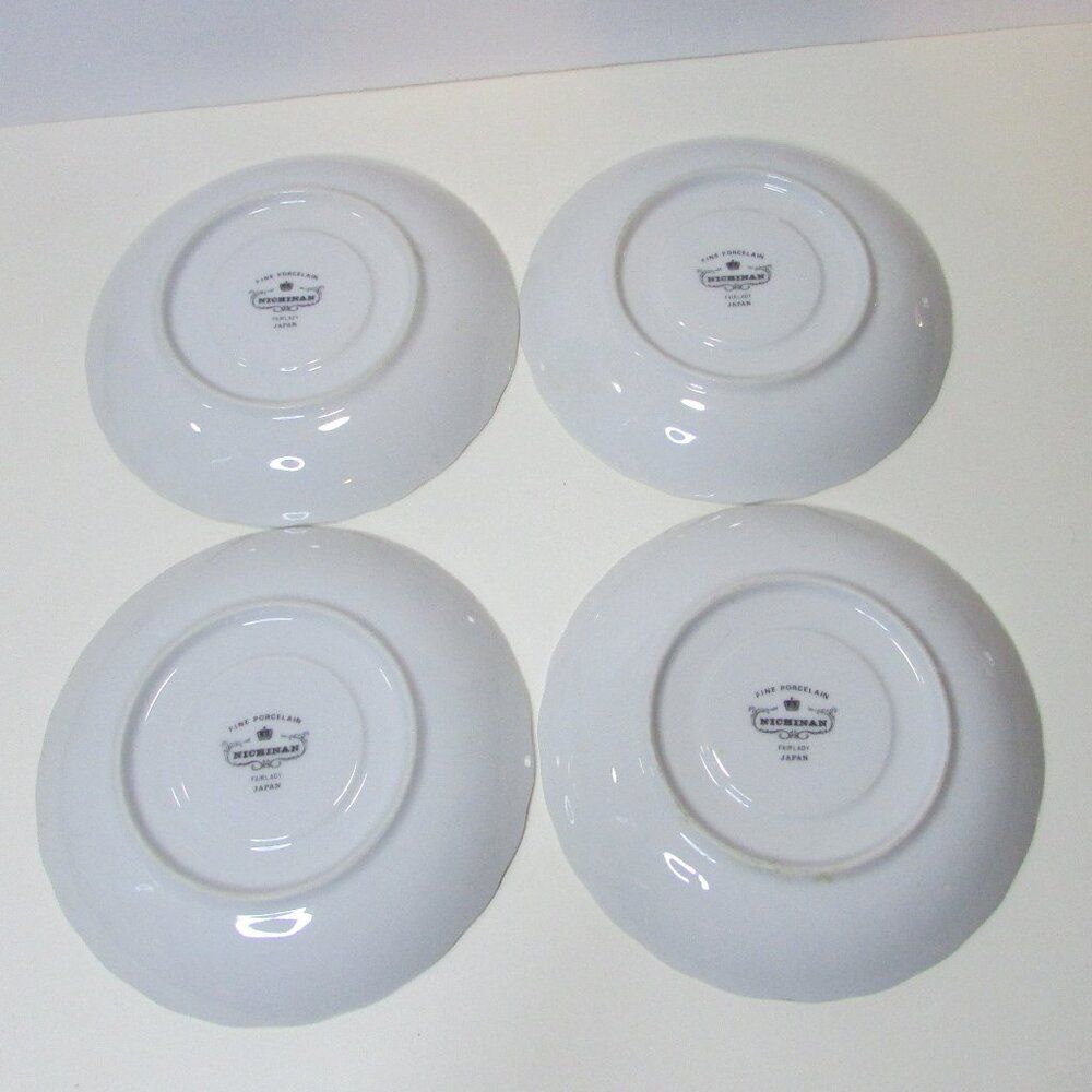 lot 4 vtg Nichinan fine porcelain tea cup and saucer Fairlady floral Japan set - Picture 3 of 10